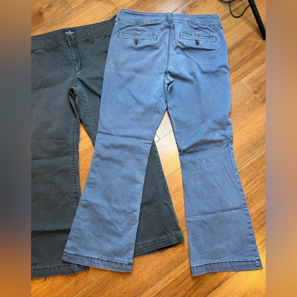 AE Black & Blue Stretch Pants - Picture 6 of 13